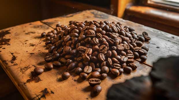 Chicchi di caffè robusta