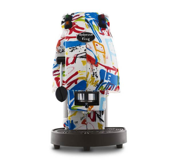 Didiesse Frog coffee machine with multicoloured pattern